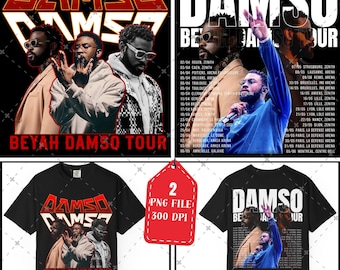 DAMSO Tour 2026 fichier PNG (téléchargement numérique) et prêt à imprimer.