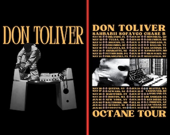 Don Toliver Octane Tour PNG : design du t-shirt de concert bootleg (téléchargement numérique)