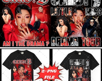 Fan Art « Am I the Drama » de Cardi B : T-shirt Fichier PNG (téléchargement numérique)