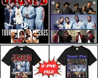 T-shirt bootleg Jagged Edge Tour 2025 (téléchargement instantané 2 PNG)