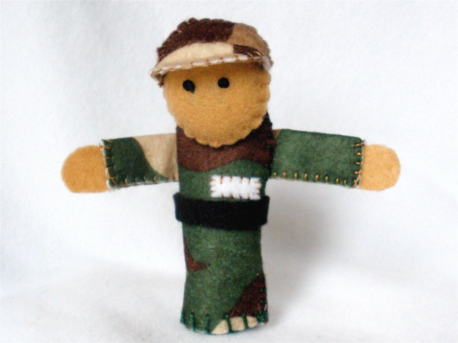 Soldier Felt Finger Puppet Army Puppet Troops Camouflage Etsy