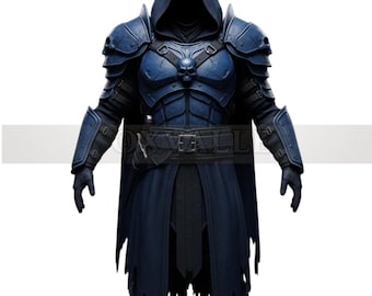 Handcrafted Genuine Leather Dark Knight Armor Costume: Medieval LARP Cosplay