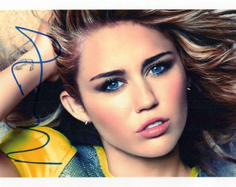 Miley Cyrus Flowers Signed A4 Lyric Sheet Autographed Signature