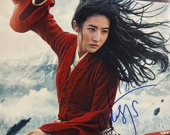 Yifei Liu Hand-Signed Original Authentic Autographed 11" x 14" Photo from "Mulan" + COA Included