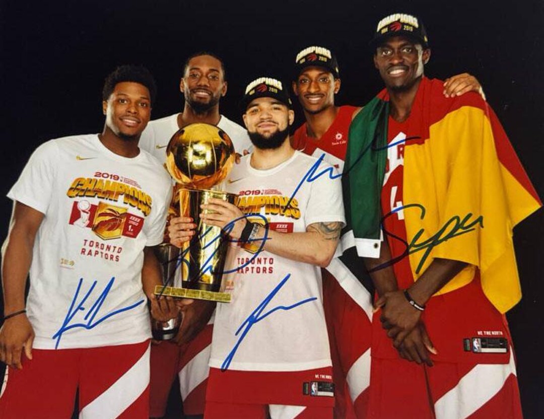 Toronto Raptors 2019 NBA Champions Autographed by 5 Team Members Hand ...