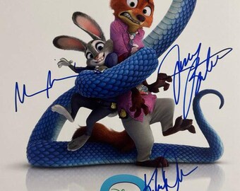 Zootopia 2 Autographed by 3 Cast Members Hand-signed Original