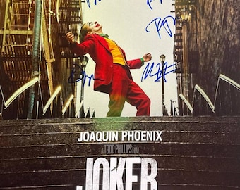 Joker Autographed by 8 Cast Members Hand-Signed Original Authentic Autographed 16" x 20" Movie Poster + COA Included