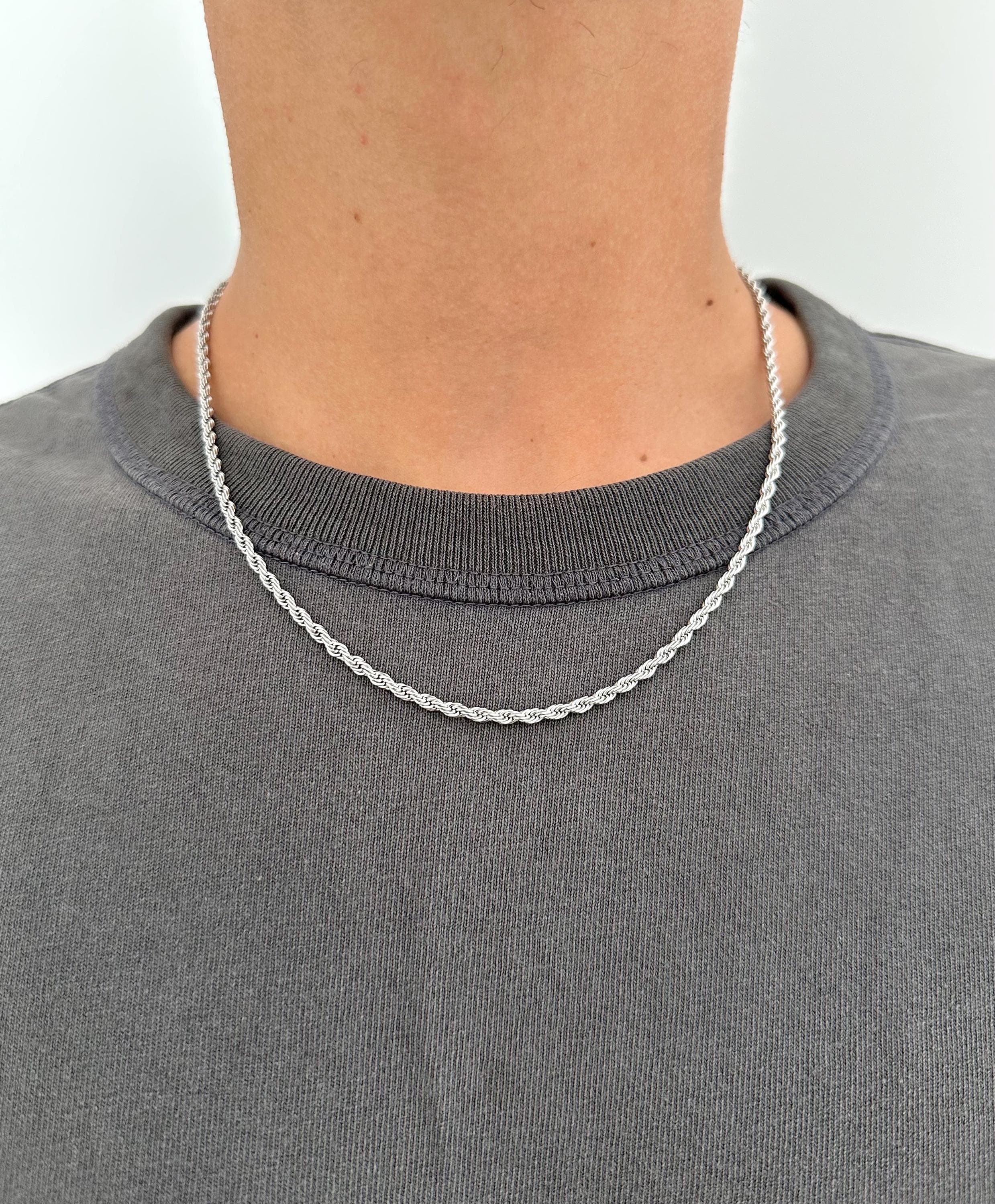 Collier Sautoir Chaîne En Argent Massif Ancien - 54 Grammes - Bijou Vintage Occasion
