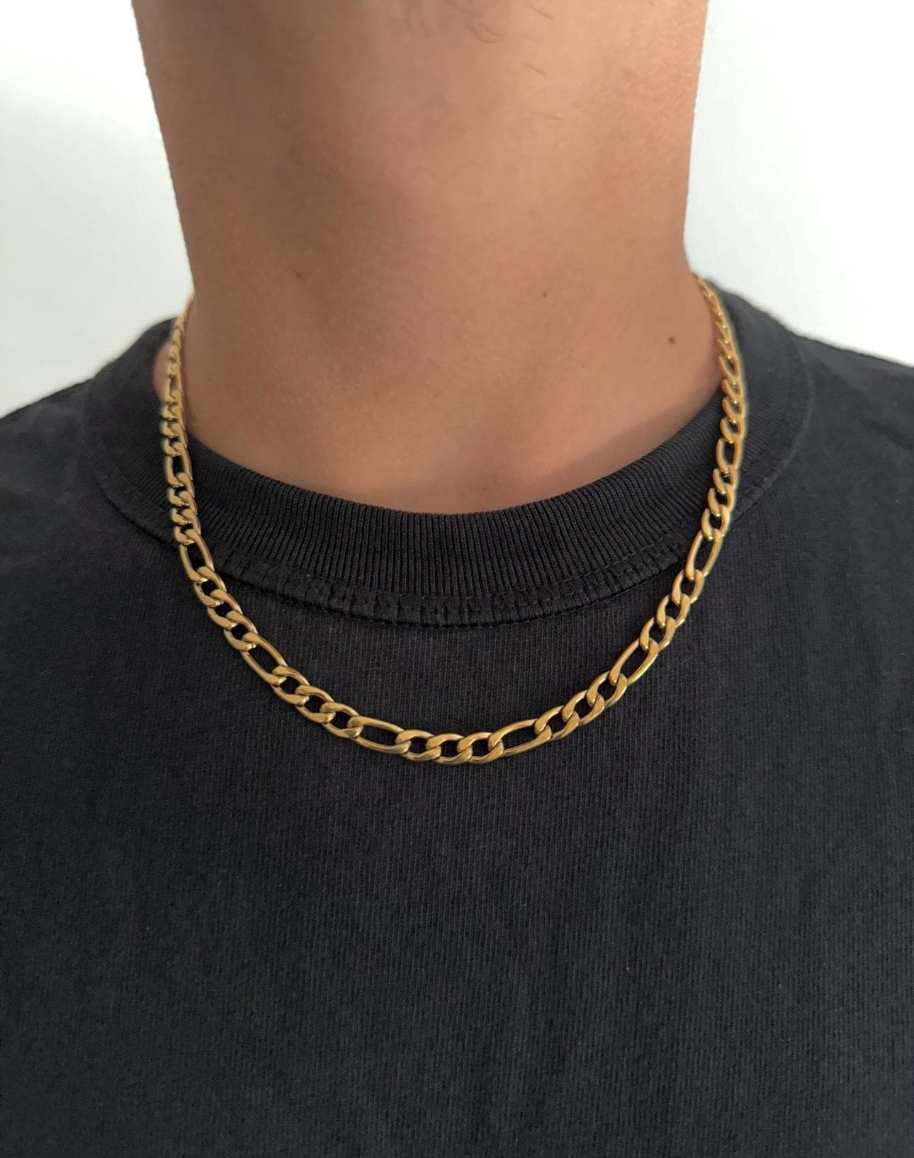 Figaro Chain 24k GF ネックレス 60cm-バカラ Psydélic ブルー リング 