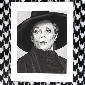 Maggie Smith jako Profesor McGonagall Portret Sztuka Wydruk