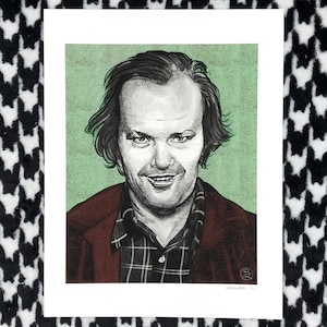Jack Nicholson as Jack Torrance Portrait Art Print