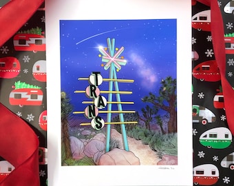 Desert Trans Sign Art Print