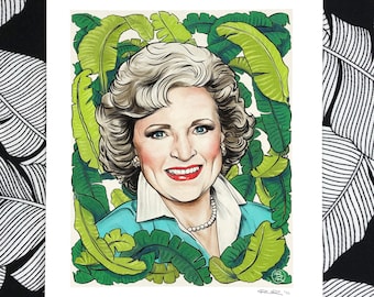 Betty White Portrait Art Print