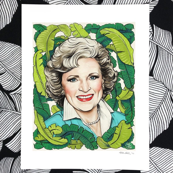 Betty White Portrait Art Print