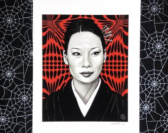 Lucy Liu as O-Ren Ishii Portrait Art Print