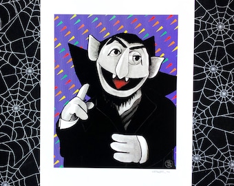 Count Von Count Portrait Art Print