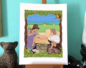 Idgie & Ruth : Fried Green Tomatoes Movie Art Print