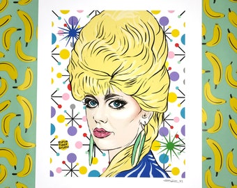 Cindy Wilson of The B-52's Portrait Art Print