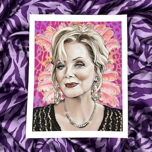 Jean Smart Deborah Vance Hacks HBO Como se vio en la televisión Retrato Impresión artística