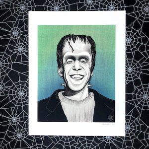 Fred Gwynne as Herman in The Munsters Portrait Art Print