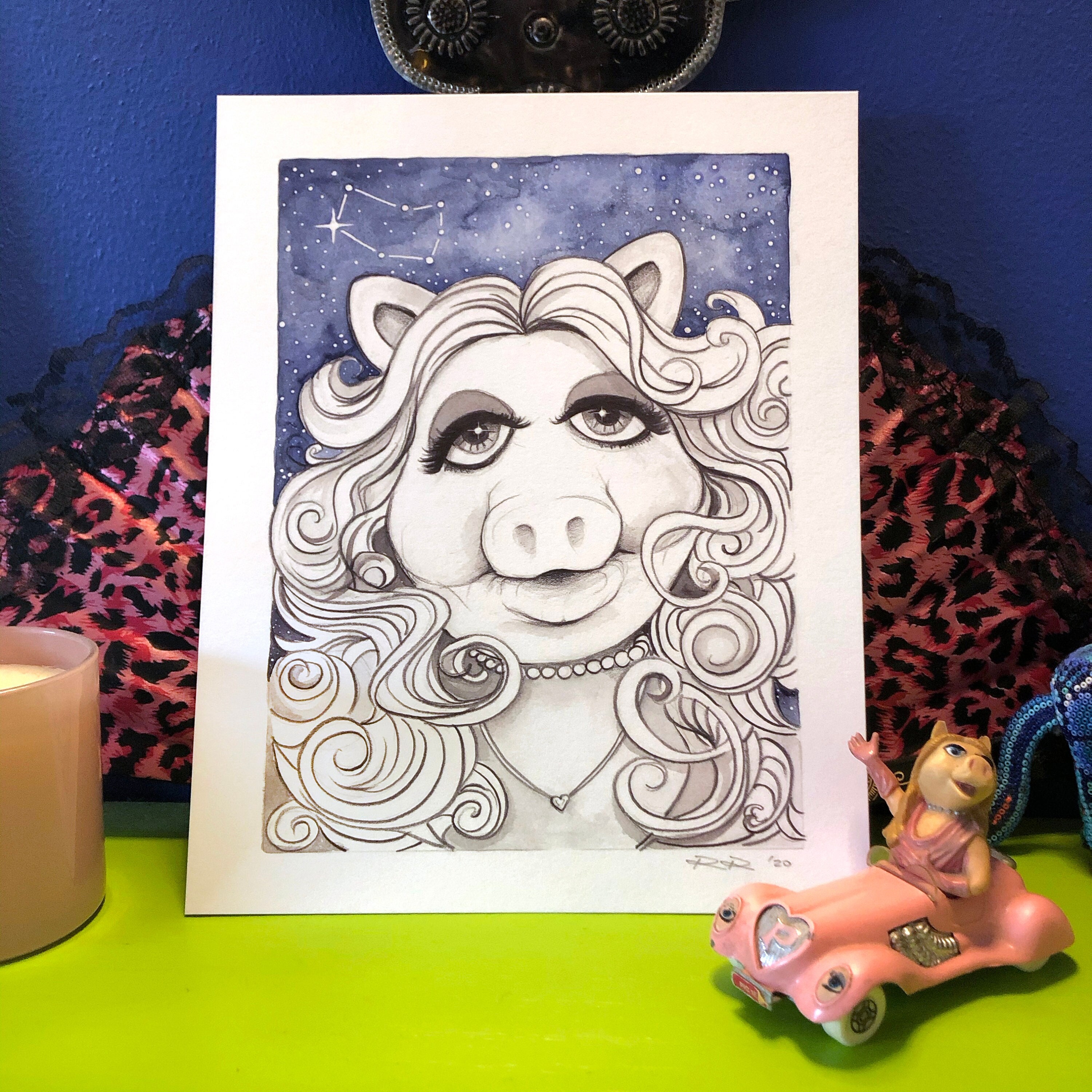 Miss Piggy Portrait Print the Muppets 