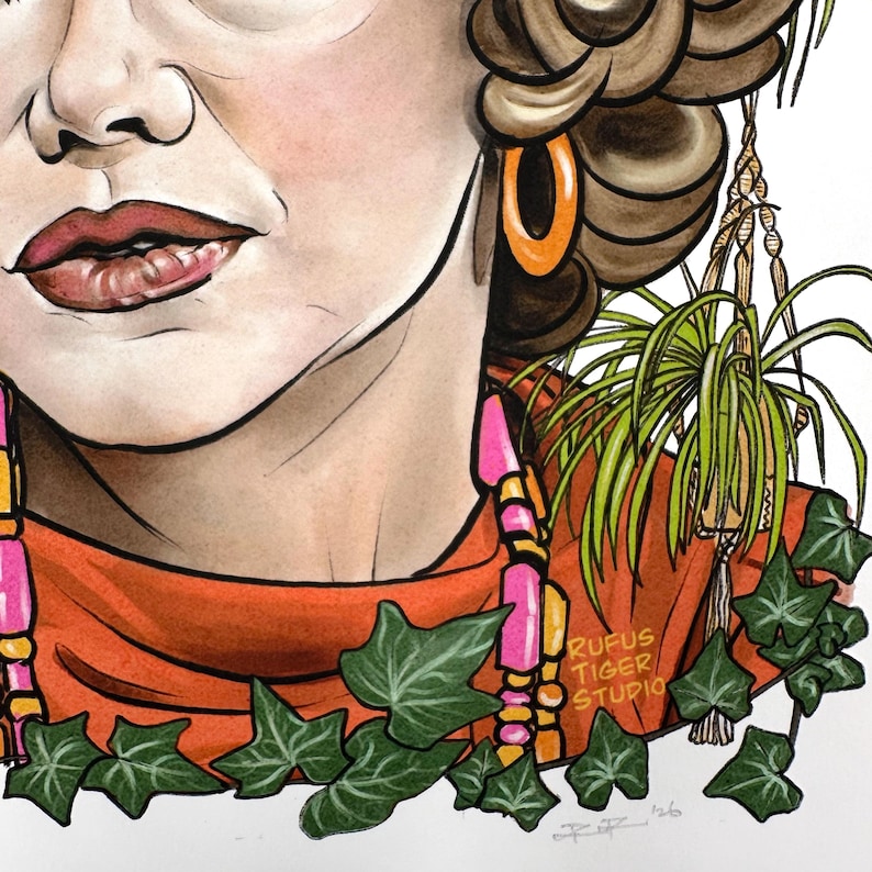 Mrs. Roper Portrait Illustration Fine Art Print - Etsy