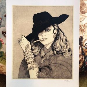 María Félix Fine Art Print of an Original Etching