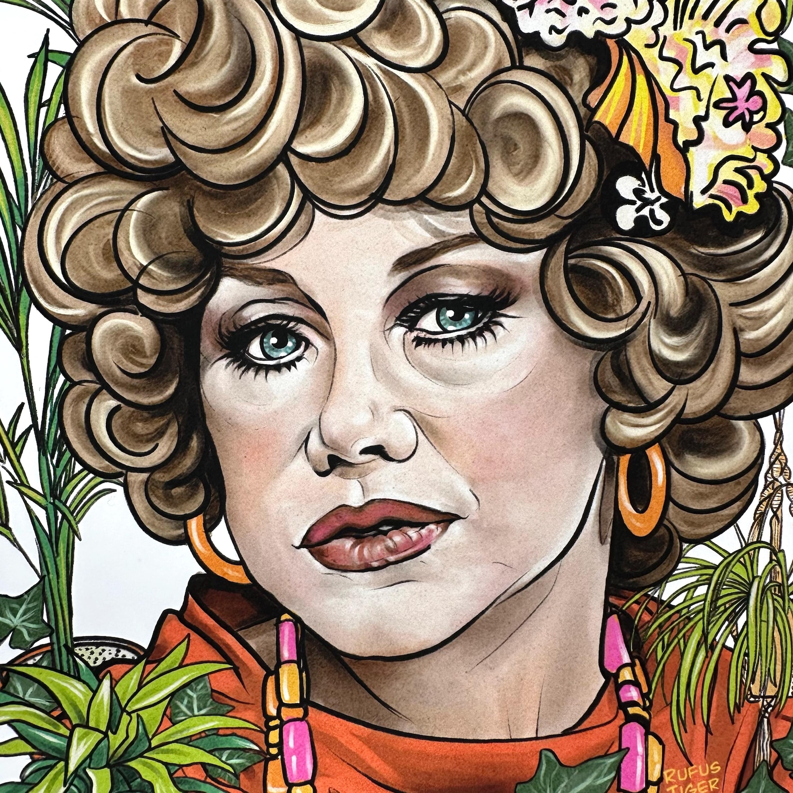 Mrs. Roper Portrait Illustration Fine Art Print - Etsy