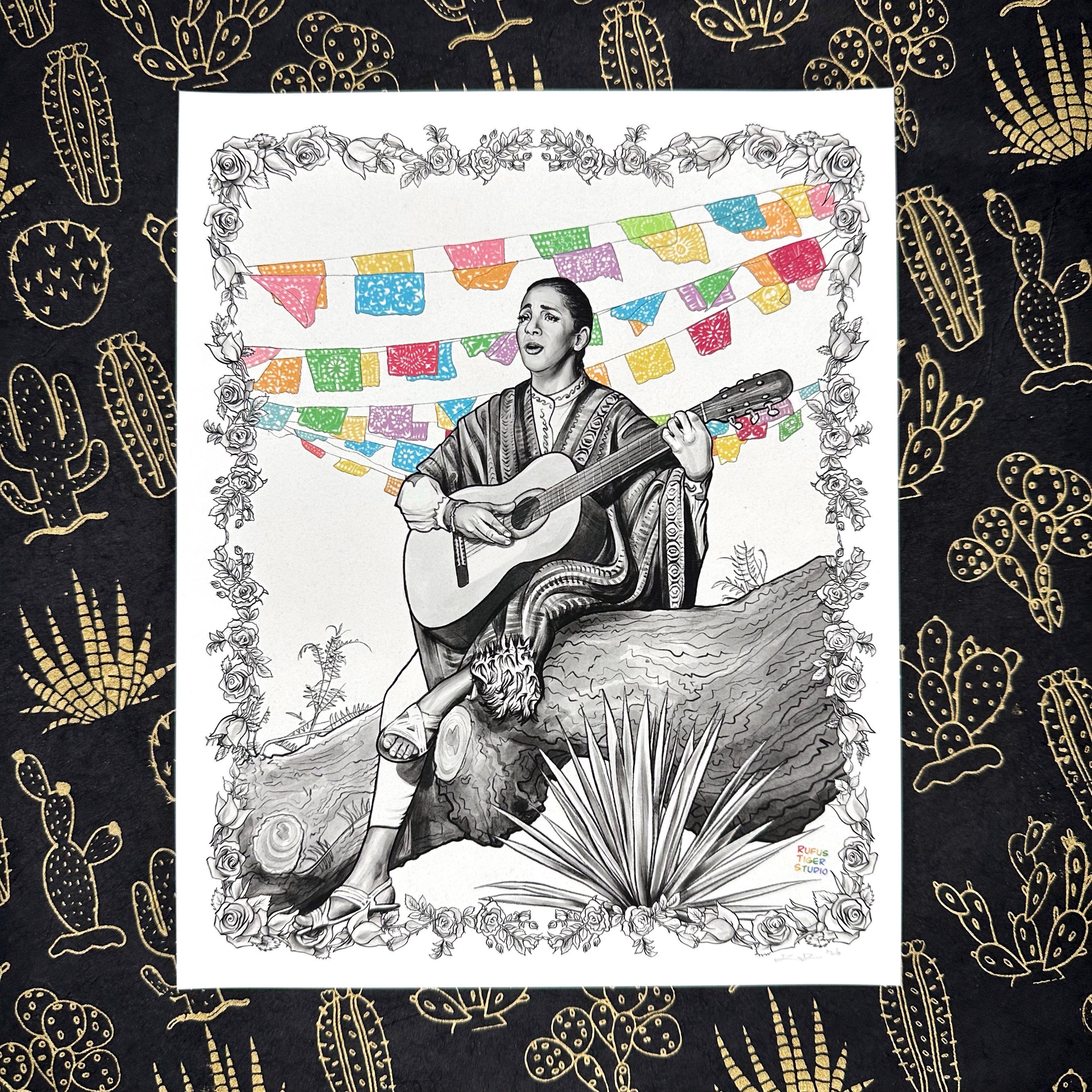 アート・デザイン・音楽 Vargas Chavela Vargas Original Illustration Rainbow Celebration Art Print