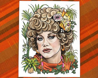 Mrs. Roper Portrait Illustration Fine Art Print