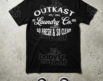 Outkast zo fris en zo schoon T-shirt | Hiphop-T-shirt met print | Bijpassende familieshirts | Op ATL geïnspireerde streetwear