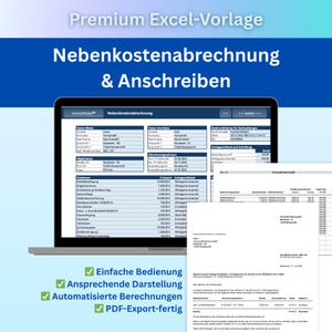 Modern Excel template for creating utility bills and automated cover letters with intuitive operation