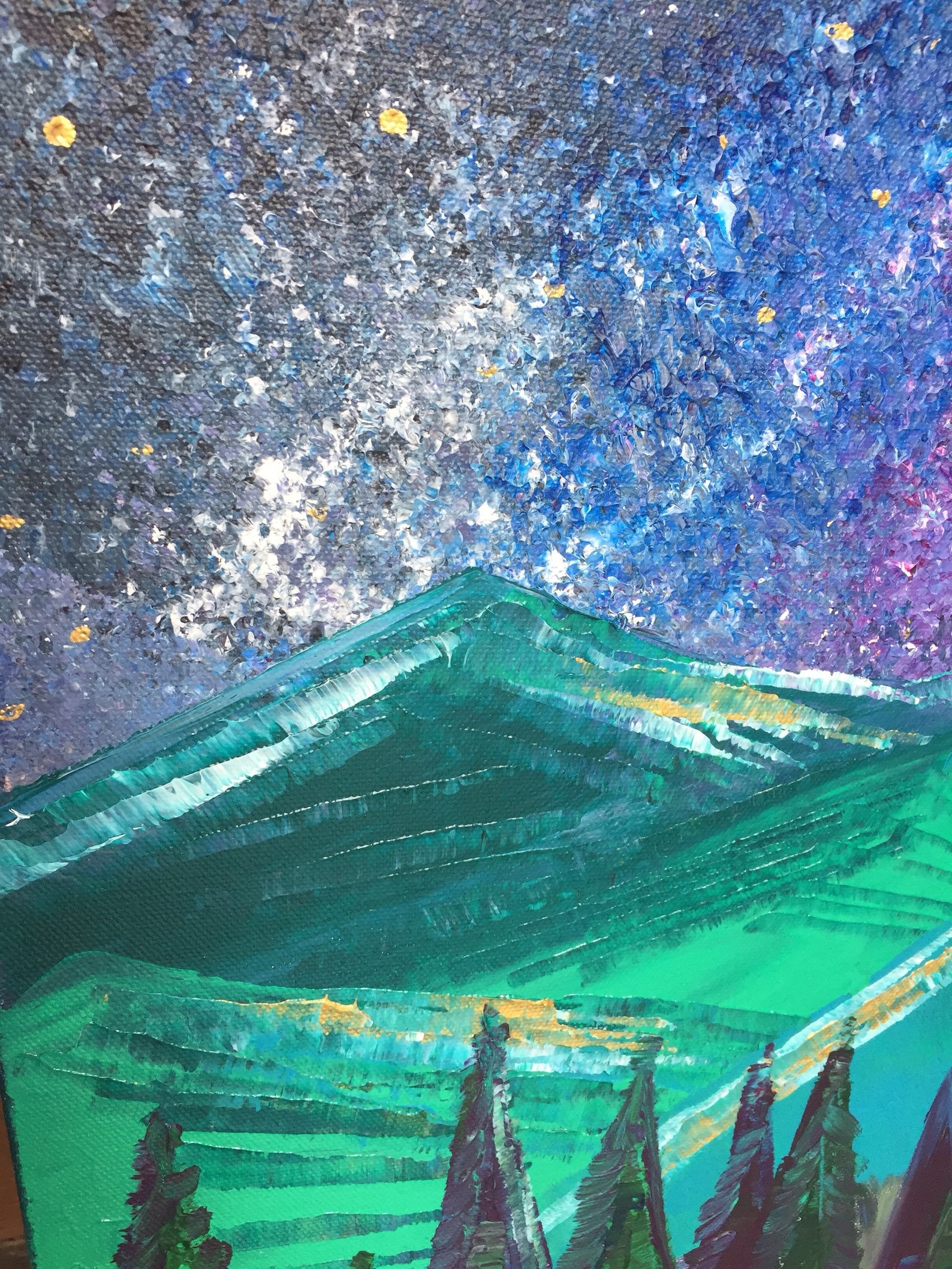 Original Art Abstract Art Modern Wall Art Galaxy Etsy