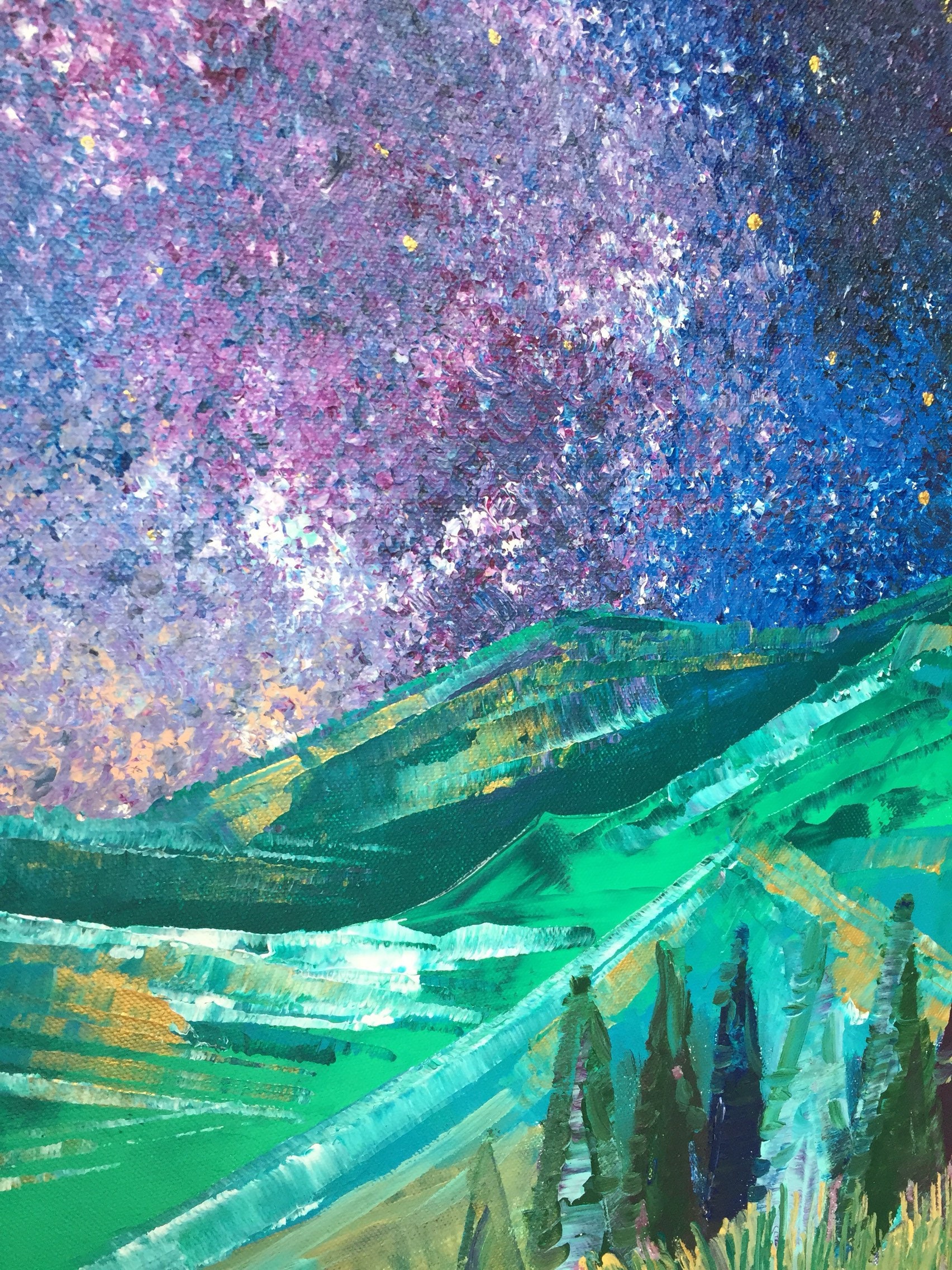 Original Art Abstract Art Modern Wall Art Galaxy Etsy