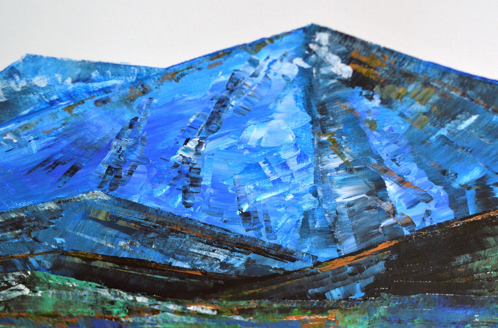 Original Abstract Mountain Art Landscape Blue Ridge Painting Etsy