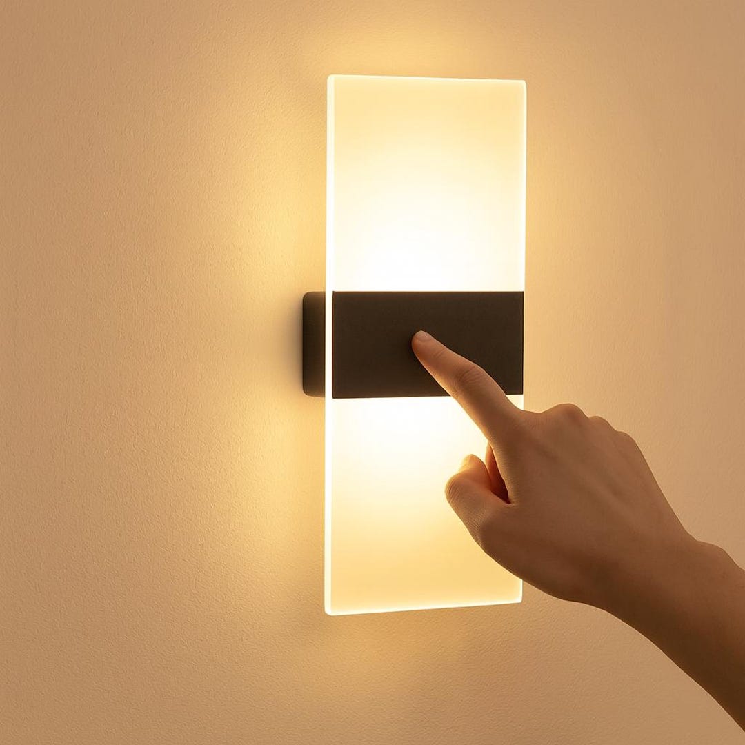 Modern Touch Wall Lamp | Motion Sensor LED Light | Sconce for Bedroom ...