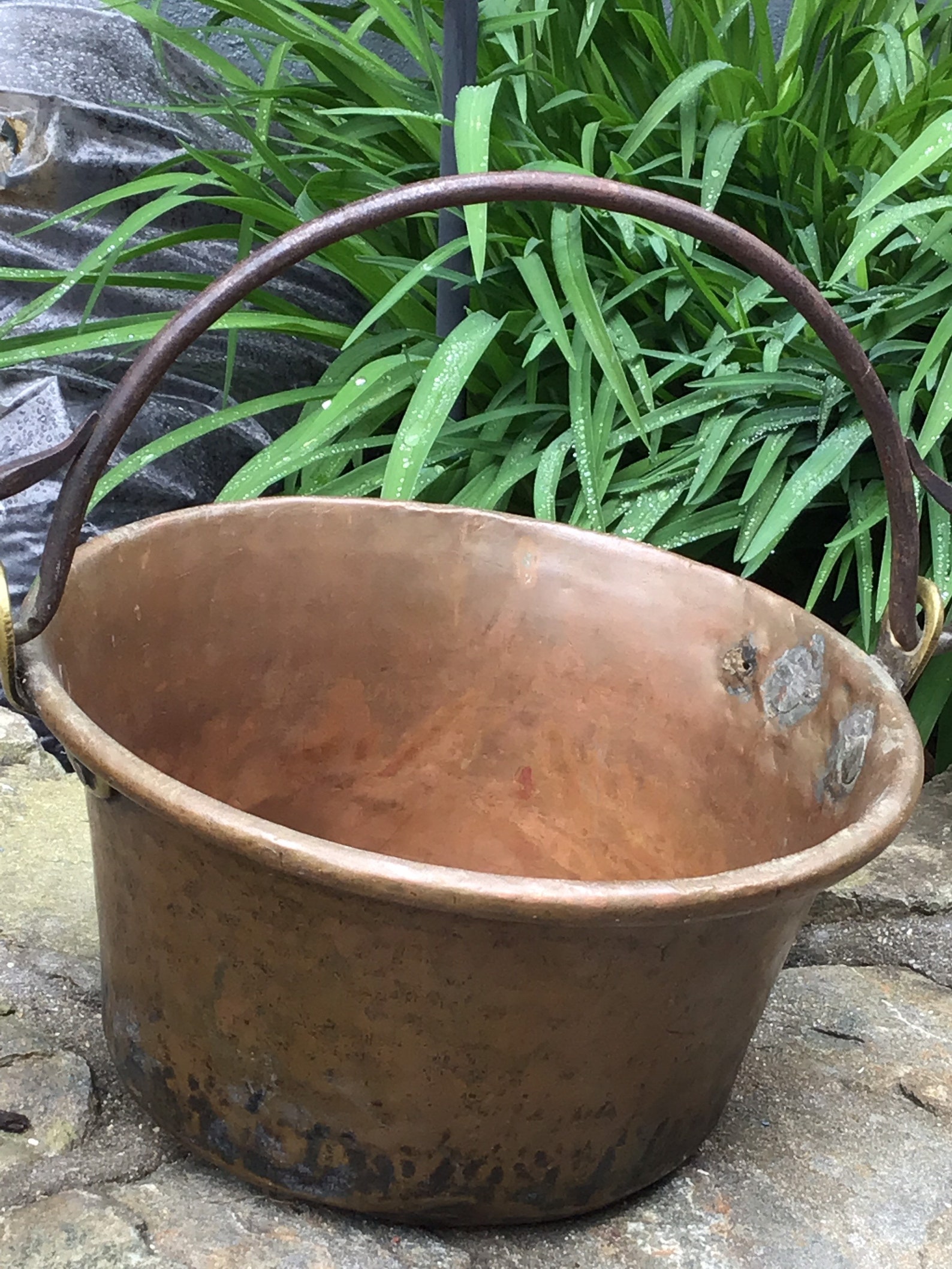 Antique Copper Hearth Fireplace pot/Antique Copper Pot/Antique Etsy