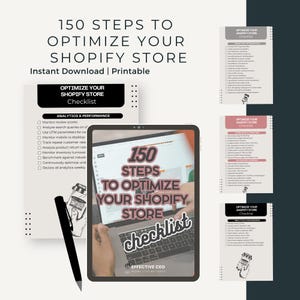 Shopify Store Optimization Checklist: 150 Steps to E-commerce Success (Digital Download)