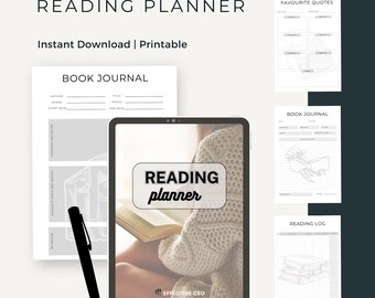 Reading Planner & Book Journal | Reading Log, Wishlist (Printable)