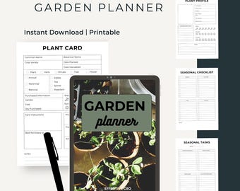 Garden Planner Printable: Seed Inventory, Harvest Tracker & Seasonal Checklist