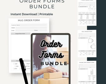 Printable Custom Product Order Forms for Small Business (Digital PDF Templates)