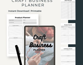 Craft Business Planner – Printable Small Business Tracker, Sales, Inventory, Marketing and Order Management PDF