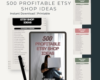 500 Profitable Etsy Shop Ideas: Niche Guide for Beginners (PDF Download)
