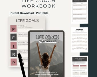 Life Coach Workbook: Goal Setting & Personal Growth (Digital Download)