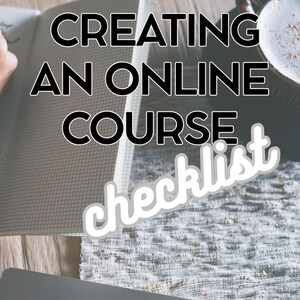 May include: Image of a notebook, a cup of coffee, and a laptop keyboard. The text "CREATING AN ONLINE COURSE checklist" is overlaid on the image. The Effective CEO logo is visible on the keyboard.