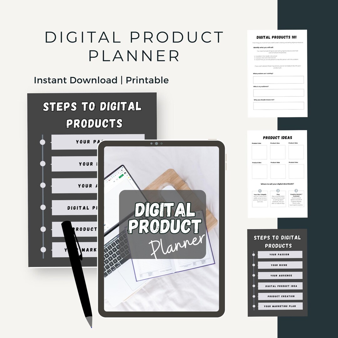 Digital Product Planner | Passive Income Workbook (PDF Format) - Etsy