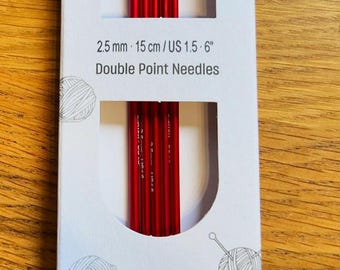 KnitPro Zing Double Pointed Needles 15cm 2.5mm