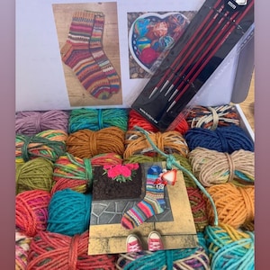 Scrappy socks knitting kit with needles included image 5