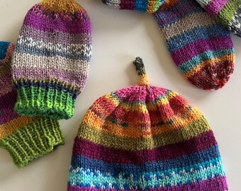 Scrappy Baby Hat, Socks and Mittens kit