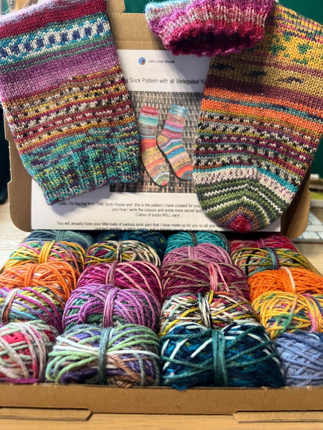 Scrappy Socks Knitting Kit With All Variegated Yarn - Etsy